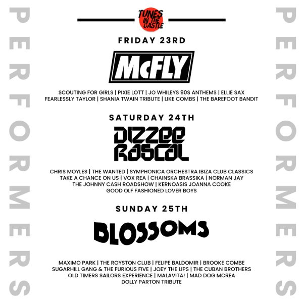 2 x VIP Weekend Tickets for Tunes In The Castle! | McFly & Dizzee Rascal + more!